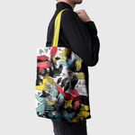 Geanta Handmade Tote Basic, Aglomeratie Urbana, Multicolor, 43x37 cm fotografia produsului View 5 S