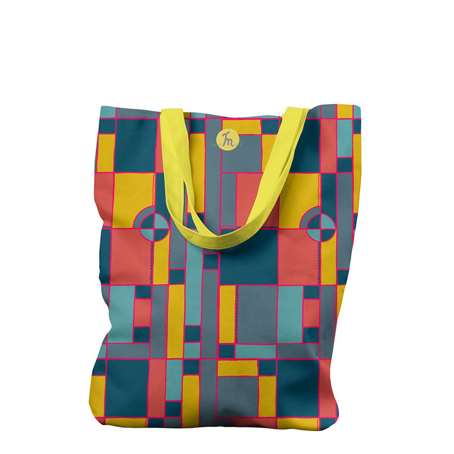Geanta Handmade Tote Liner Captusit, Mulewear, Violet Intens, 45x37 cm fotografia produsului View 5 L