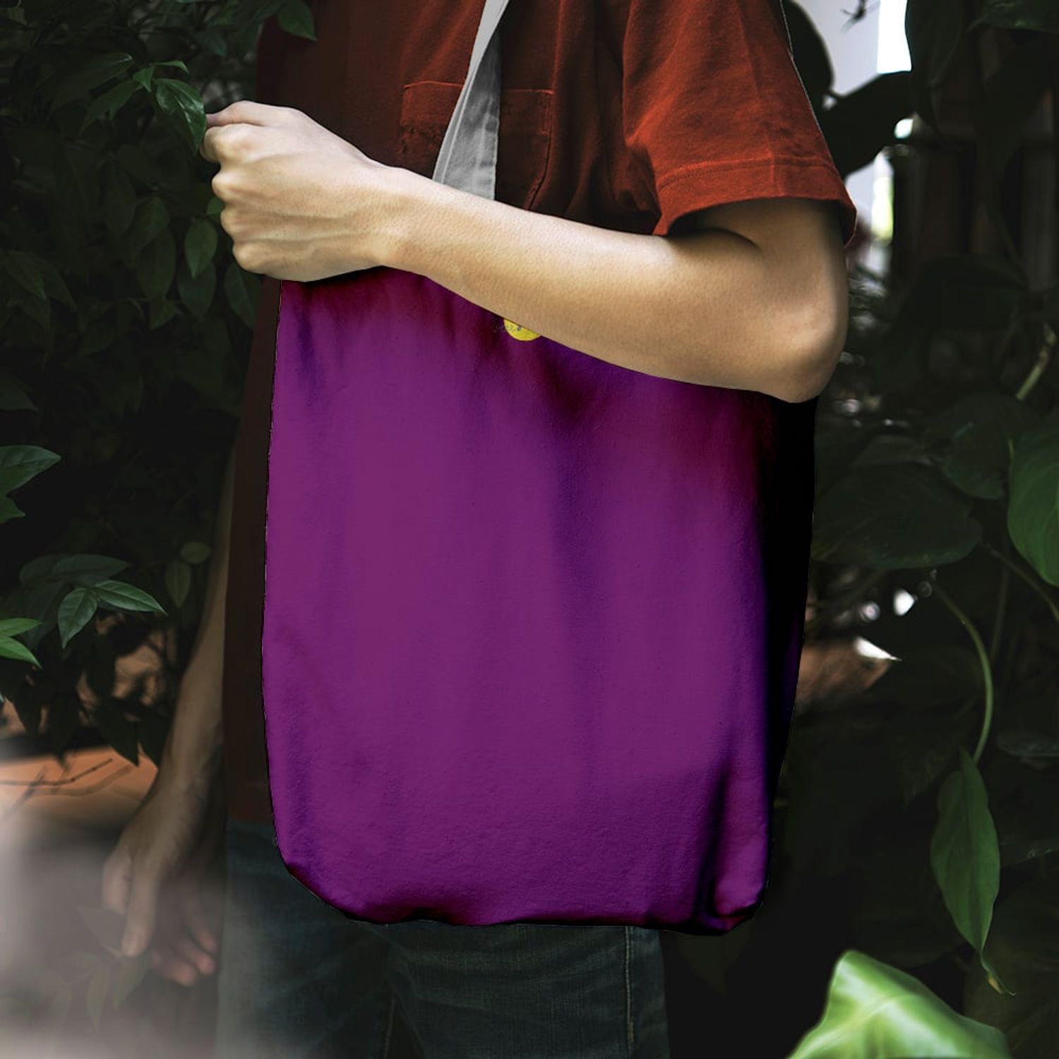 Geanta Handmade Tote Liner Captusit, Mulewear, Violet Intens, 45x37 cm fotografia produsului View 6 L