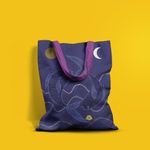 Geanta Handmade Tote Basic, Desen Abstract 2 Pesti, Multicolor, 43x37 cm fotografia produsului View 4 S