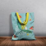 Geanta Handmade Tote Basic, Frunze de Bananier, Multicolor, 43x37 cm fotografia produsului View 4 S