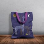 Geanta Handmade Tote Basic, Desen Abstract 2 Girafe, Multicolor, 43x37 cm fotografia produsului View 4 S