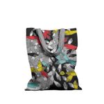 Geanta Handmade Tote Basic, Maini Mistice, Multicolor, 43x37 cm fotografia produsului