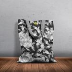 Geanta Handmade Tote Basic, Aglomeratie de Maini Alb Negru, Multicolor, 43x37 cm fotografia produsului View 6 S