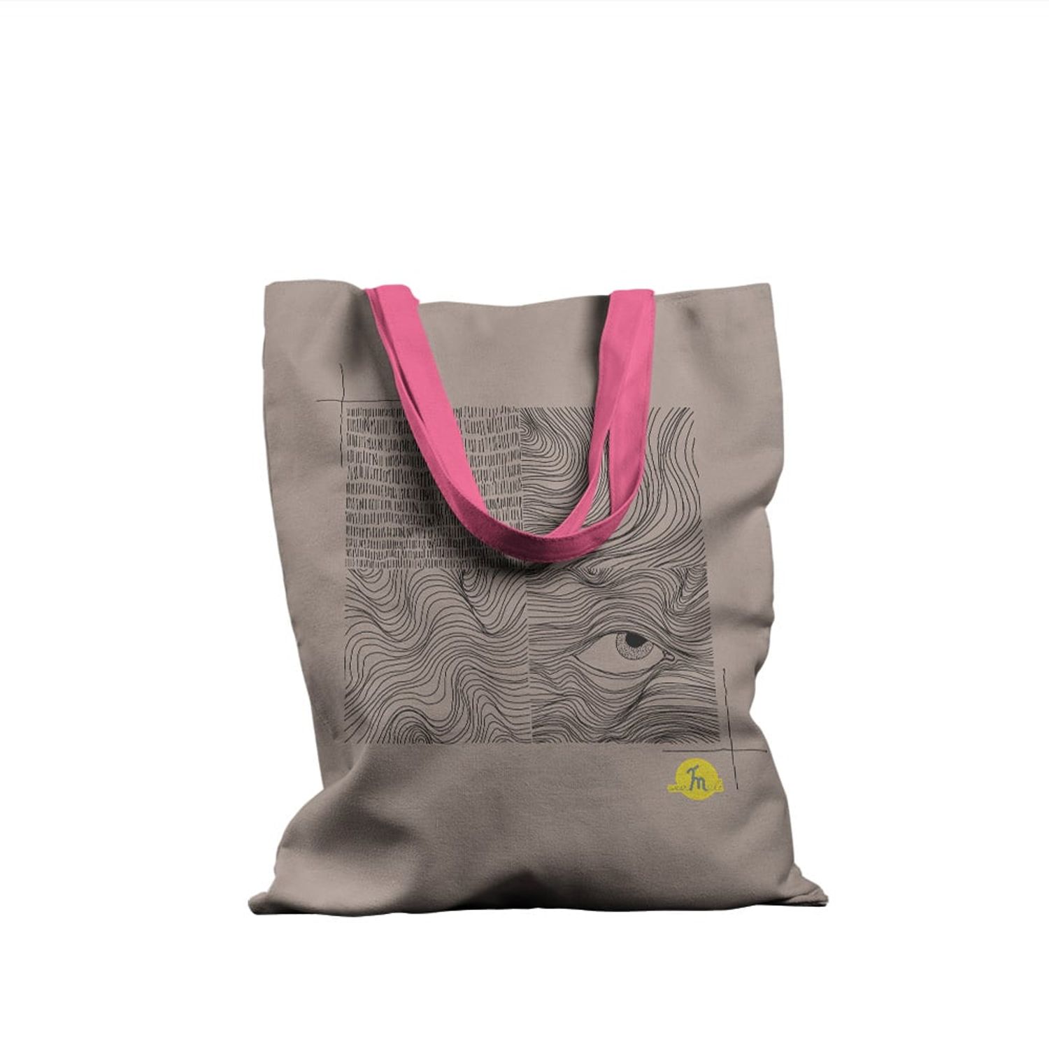 Geanta Handmade Tote Basic, Schita in 4 Cadre, Multicolor, 43x37 cm fotografia produsului