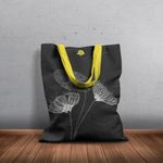 Geanta Handmade Tote Basic, Floare Lotus Stilizata, Multicolor, 43x37 cm fotografia produsului View 4 S