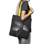 Geanta Handmade Tote Basic, Floare Lotus Stilizata, Multicolor, 43x37 cm fotografia produsului View 6 S
