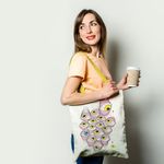 Geanta Handmade Tote Basic, Toti Ochii pe Tine, Multicolor, 43x37 cm fotografia produsului View 2 S
