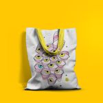 Geanta Handmade Tote Basic, Toti Ochii pe Tine, Multicolor, 43x37 cm fotografia produsului View 4 S