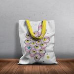 Geanta Handmade Tote Basic, Toti Ochii pe Tine, Multicolor, 43x37 cm fotografia produsului View 5 S