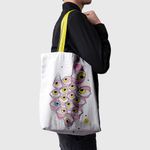 Geanta Handmade Tote Basic, Toti Ochii pe Tine, Multicolor, 43x37 cm fotografia produsului View 6 S