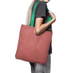 Geanta Handmade Tote Basic, Mulewear, Roz Pal, 43x37 cm fotografia produsului View 3 S