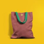 Geanta Handmade Tote Basic, Mulewear, Roz Pal, 43x37 cm fotografia produsului View 4 S