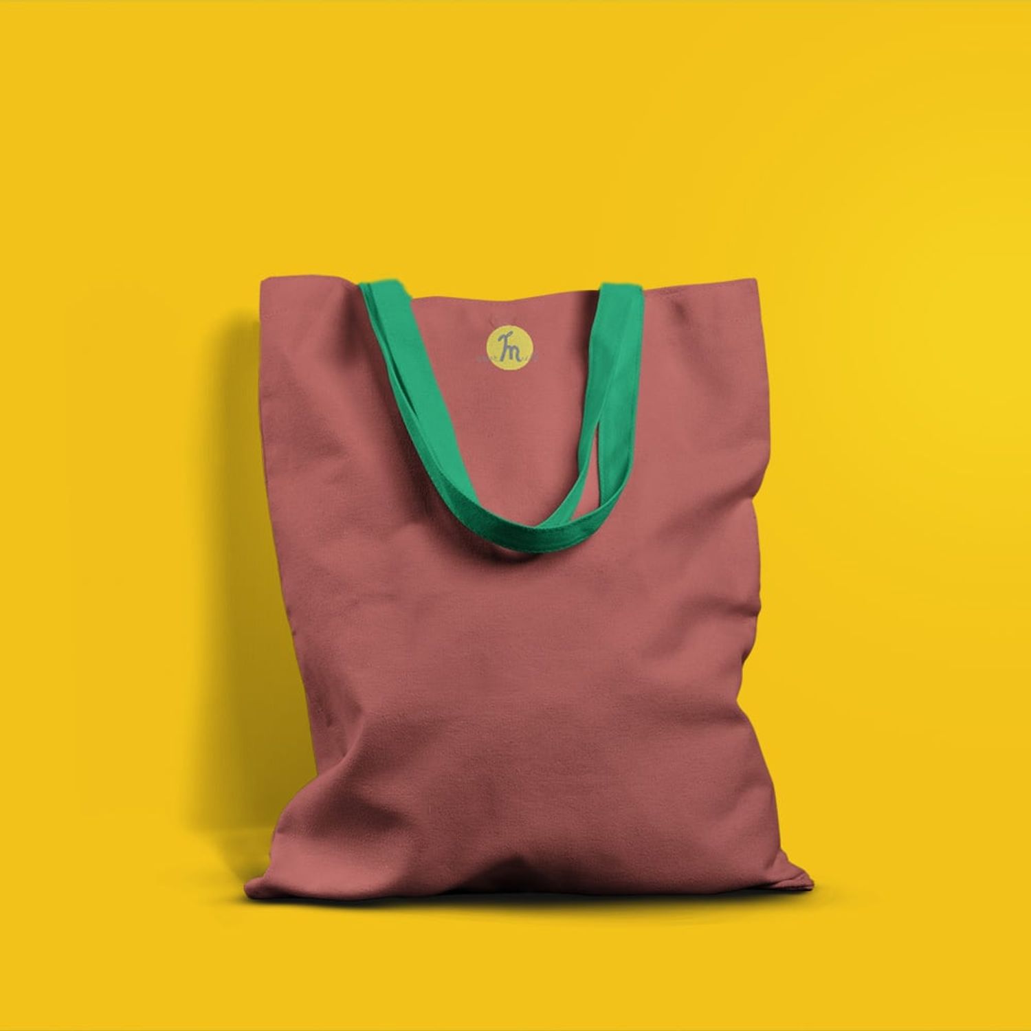 Geanta Handmade Tote Basic, Mulewear, Roz Pal, 43x37 cm fotografia produsului View 4 L