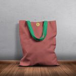 Geanta Handmade Tote Basic, Mulewear, Roz Pal, 43x37 cm fotografia produsului View 5 S