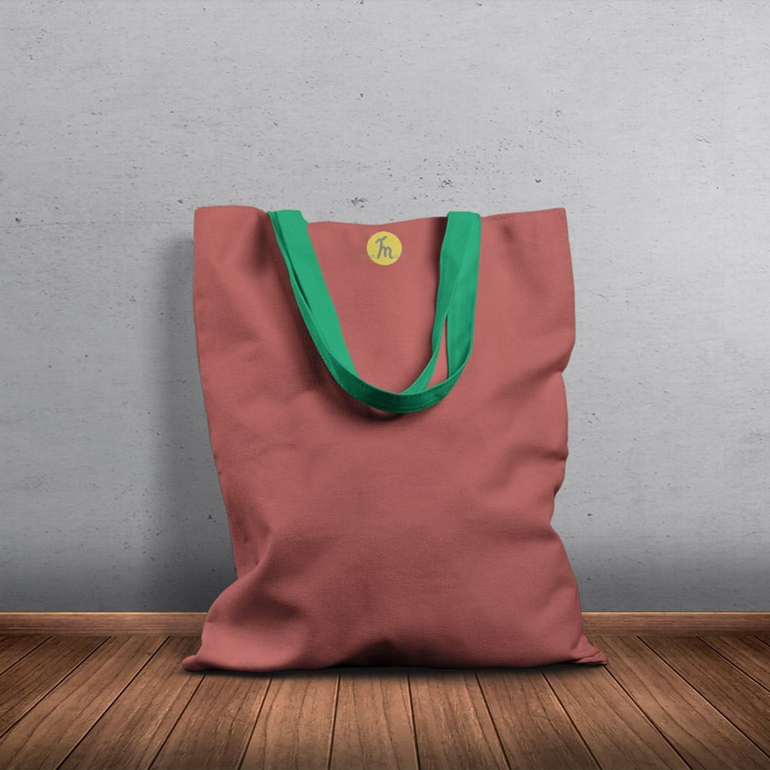 Geanta Handmade Tote Basic, Mulewear, Roz Pal, 43x37 cm fotografia produsului View 5 L