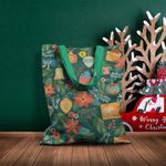 Geanta Handmade Tote Basic, Globuri si Cadouri de Craciun, Multicolor, 43x37 cm fotografia produsului View 5 S