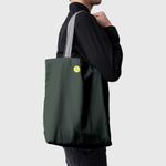 Geanta Handmade Tote Basic, Mulewear, Gri Verzuliu, 43x37 cm fotografia produsului View 4 S