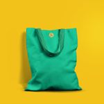 Geanta Handmade Tote Basic, Mulewear, Verde Crud, 43x37 cm fotografia produsului View 5 S
