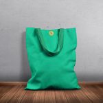 Geanta Handmade Tote Basic, Mulewear, Verde Crud, 43x37 cm fotografia produsului View 6 S