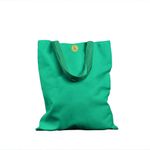 Geanta Handmade Tote Basic, Mulewear, Verde Crud, 43x37 cm fotografia produsului
