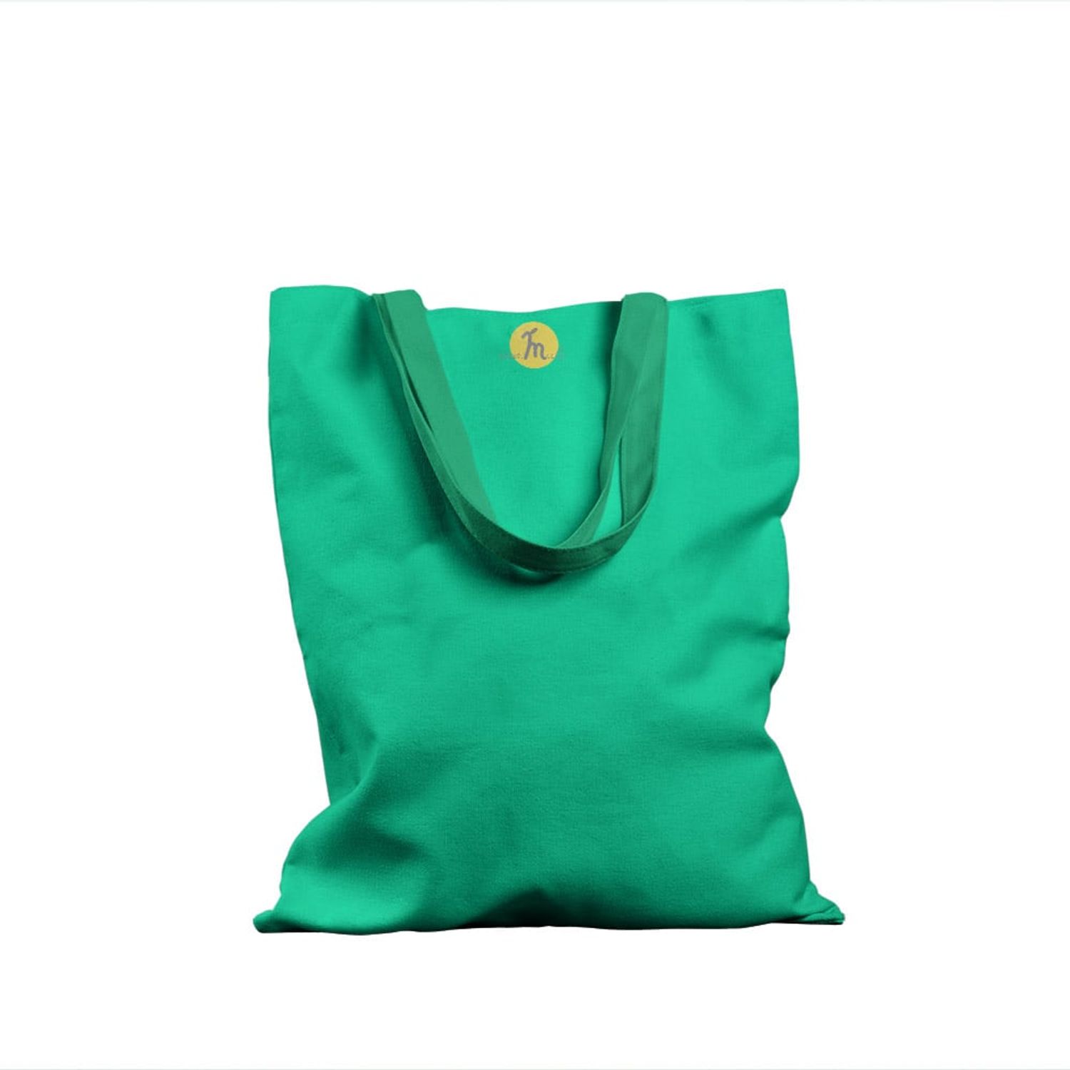 Geanta Handmade Tote Basic, Mulewear, Verde Crud, 43x37 cm fotografia produsului