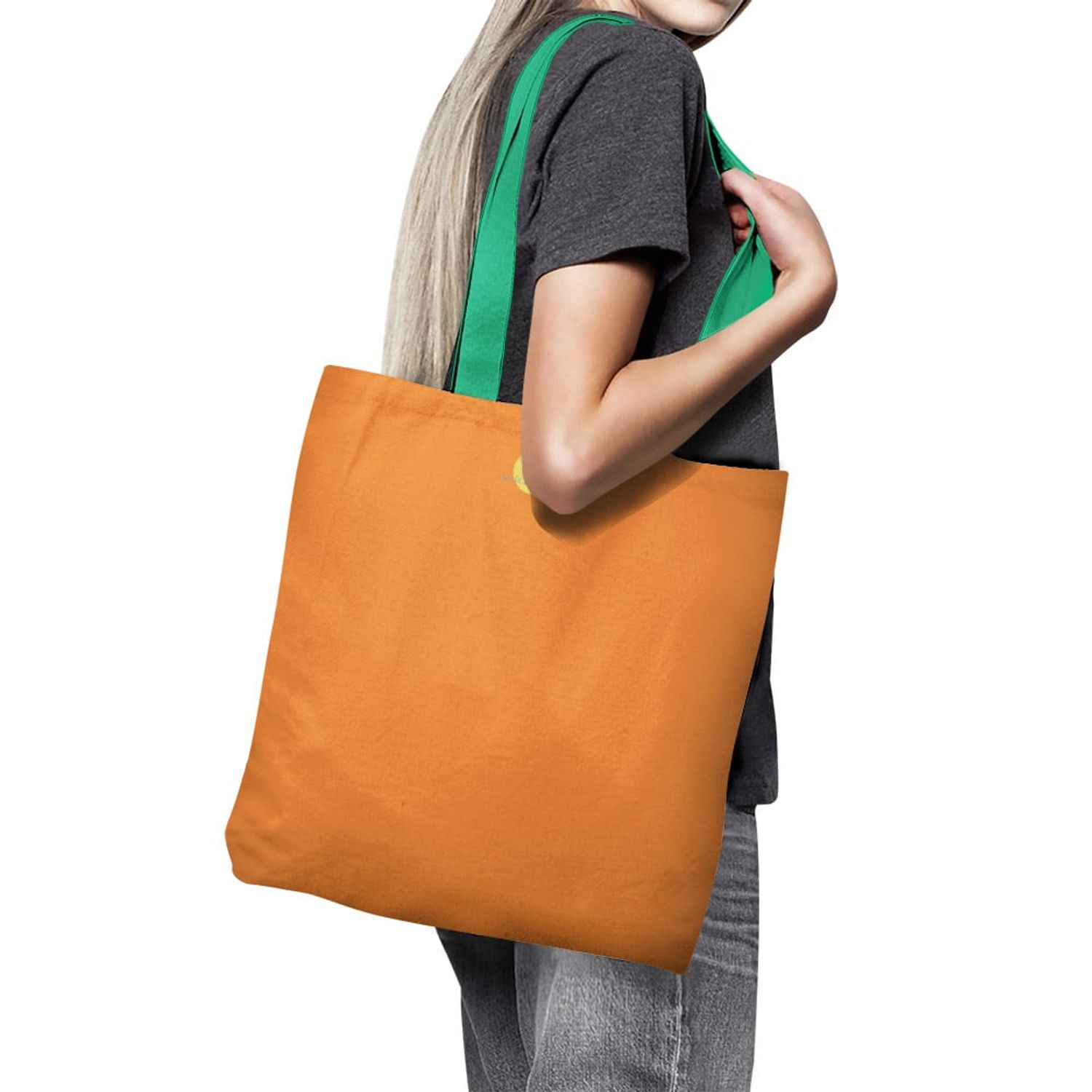 Geanta Handmade Tote Basic, Mulewear, Portocaliu Amurg, 43x37 cm fotografia produsului View 6 L