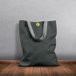 Geanta Handmade Tote Basic, Mulewear, Gri Verzuliu, 43x37 cm fotografia produsului View 5 S