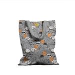 Geanta Handmade Tote Basic, Pisici Smechere, Multicolor, 43x37 cm fotografia produsului