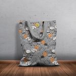 Geanta Handmade Tote Basic, Pisici Smechere, Multicolor, 43x37 cm fotografia produsului View 6 S