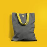 Geanta Handmade Tote Basic, Mulewear, Gri Inchis, 43x37 cm fotografia produsului View 6 S