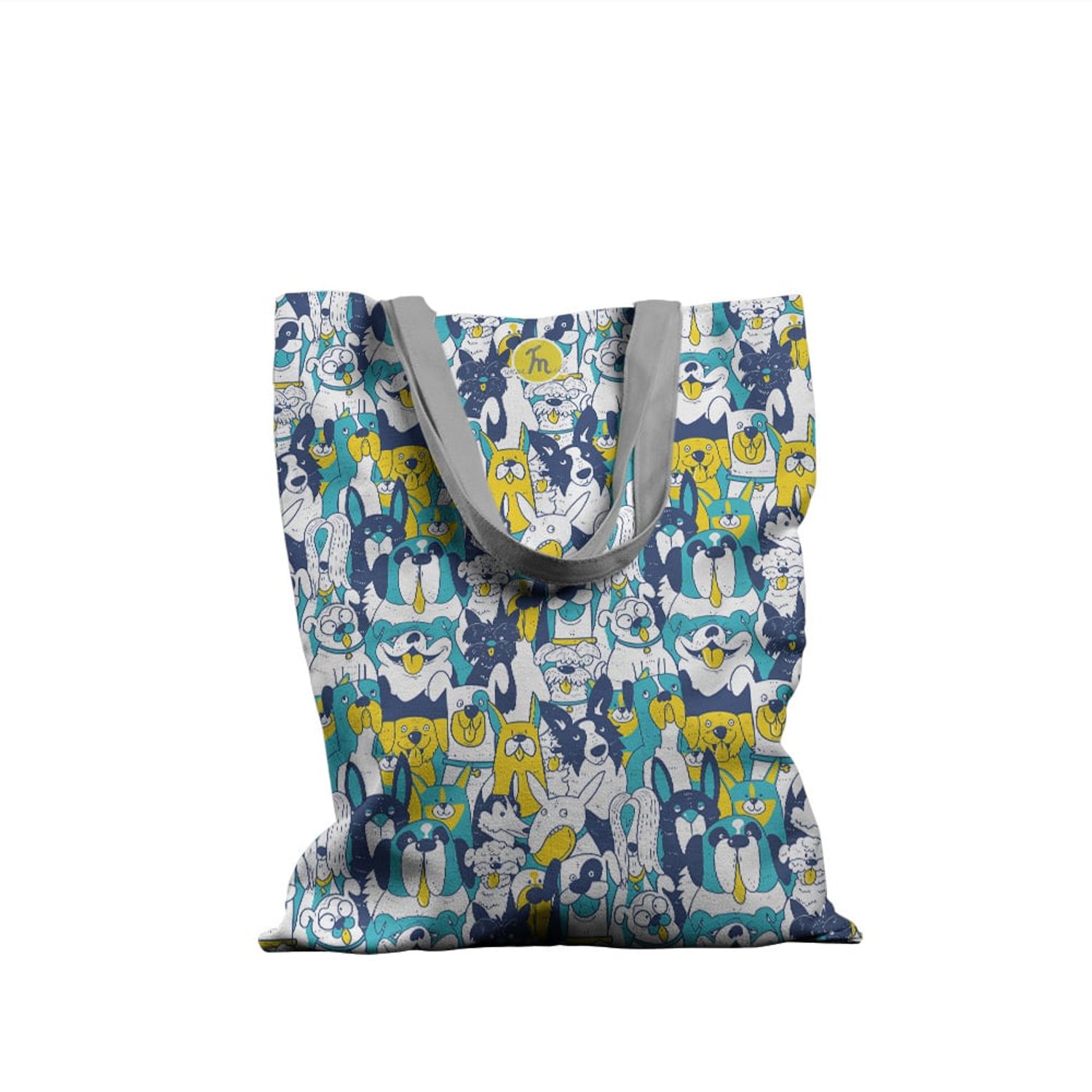 Geanta Handmade Tote Basic, Catei de Casa, Multicolor, 43x37 cm fotografia produsului
