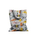 Geanta Handmade Tote Basic, Pisici Printese de Casa, Multicolor, 43x37 cm fotografia produsului