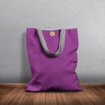 Geanta Handmade Tote Basic, Mulewear, Violet Aprins, 43x37 cm fotografia produsului View 4 S
