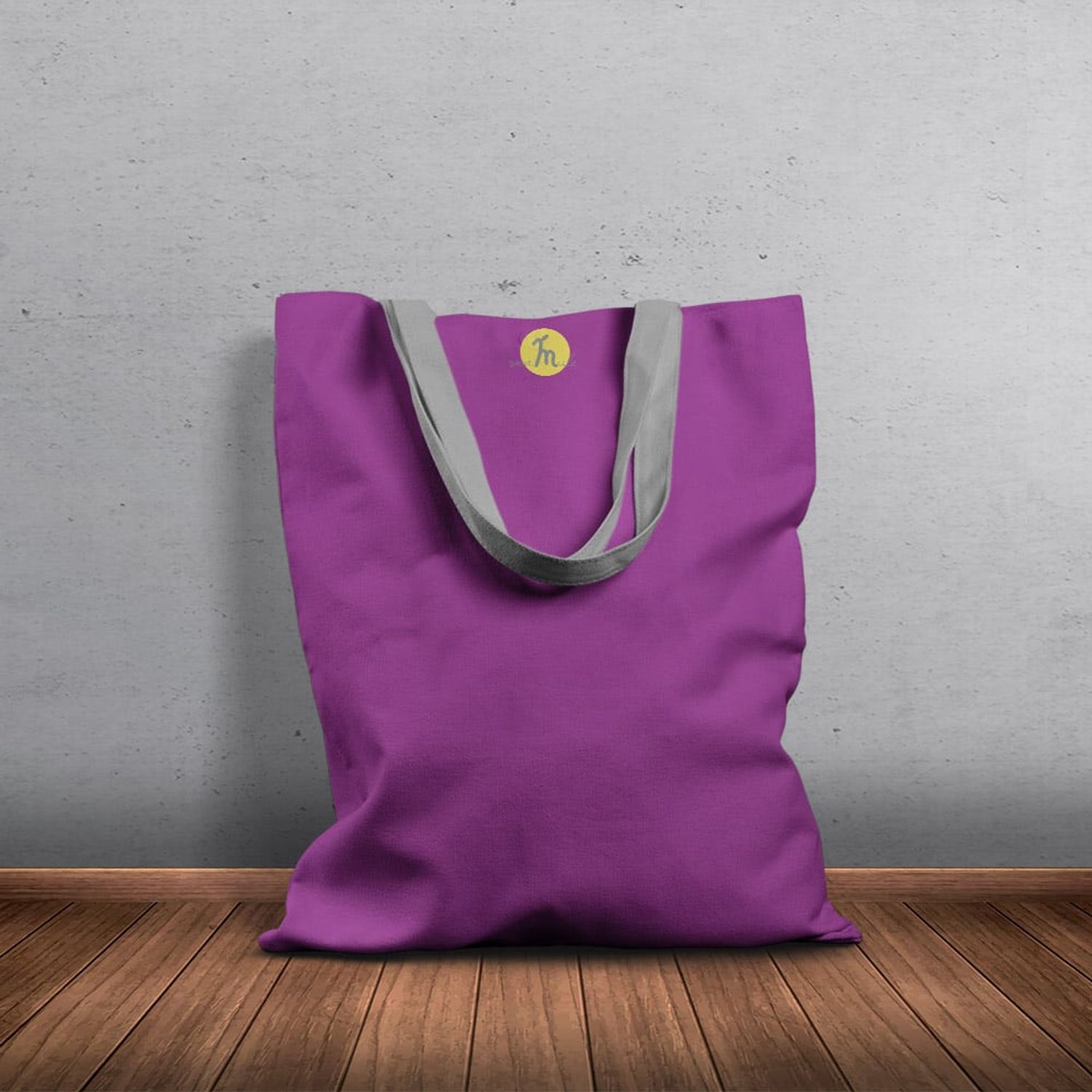 Geanta Handmade Tote Basic, Mulewear, Violet Aprins, 43x37 cm fotografia produsului View 4 L