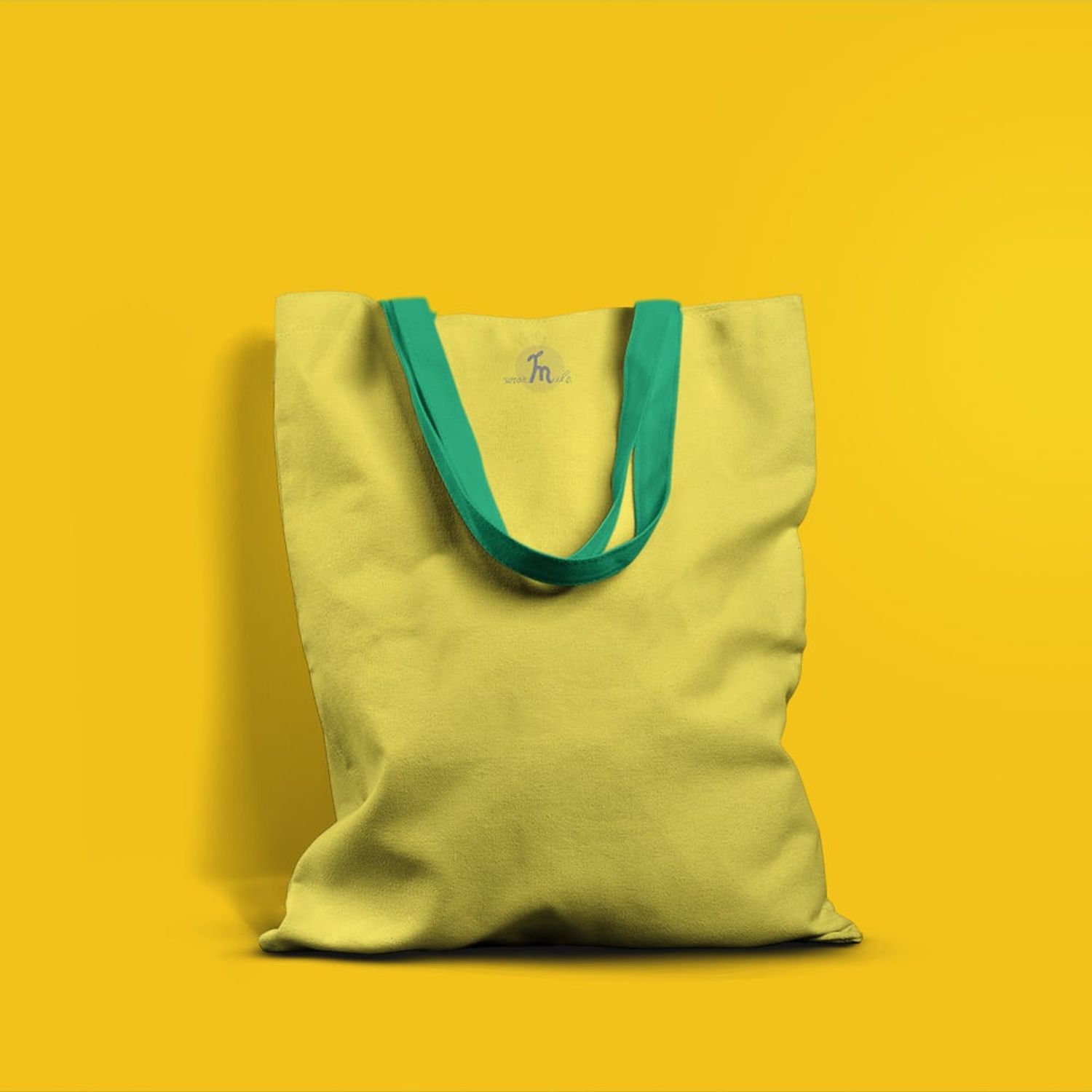 Geanta Handmade Tote Basic, Mulewear, Galben Solar, 43x37 cm fotografia produsului View 4 L