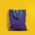 Geanta Handmade Tote Basic, Mulewear, Mov Absolut, 43x37 cm fotografia produsului View 3 S