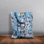 Geanta Handmade Tote Basic, Caini de Diferite Rase, Multicolor, 43x37 cm fotografia produsului View 6 S