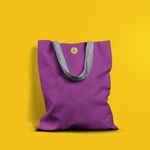 Geanta Handmade Tote Basic, Mulewear, Violet Aprins, 43x37 cm fotografia produsului View 6 S
