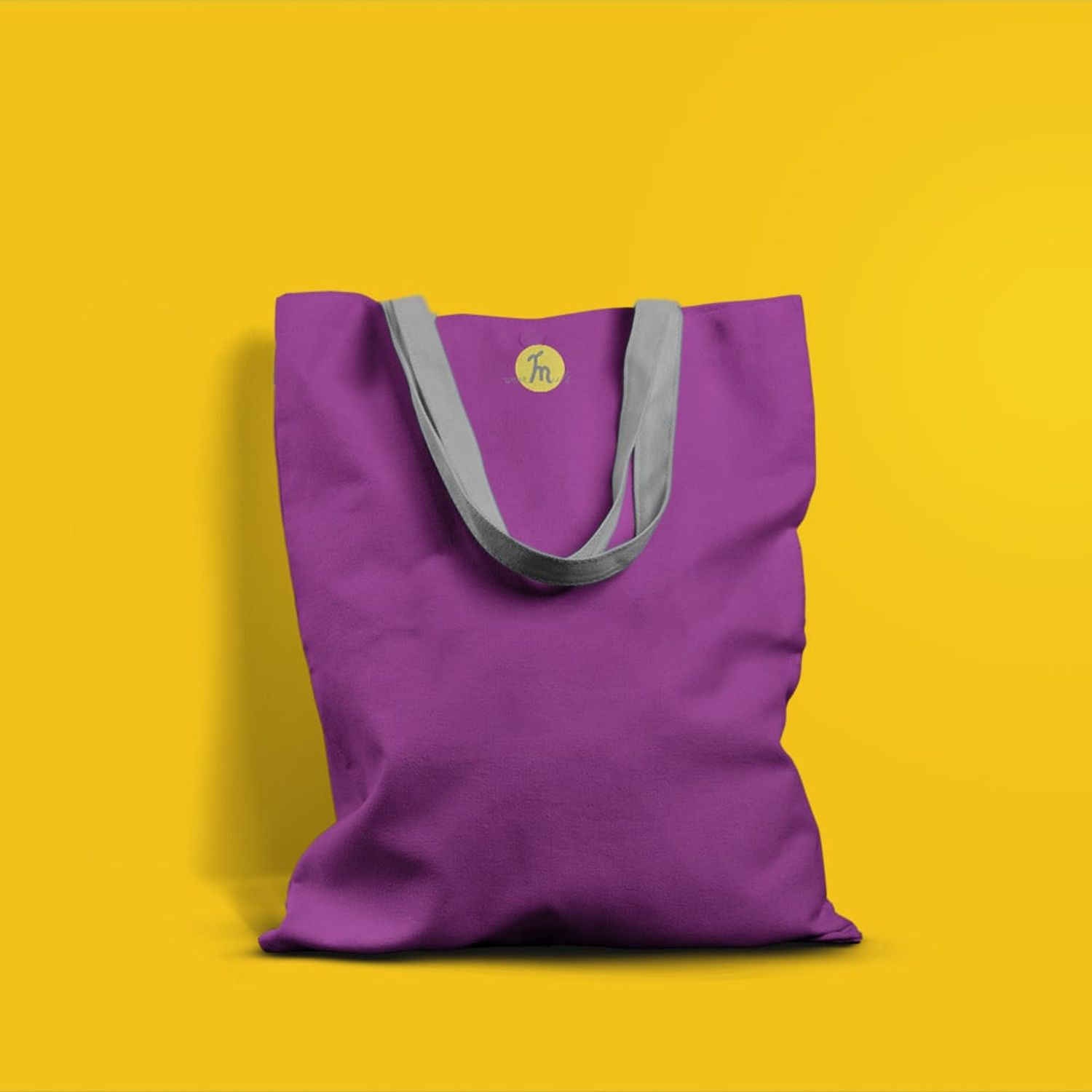 Geanta Handmade Tote Basic, Mulewear, Violet Aprins, 43x37 cm fotografia produsului View 6 L
