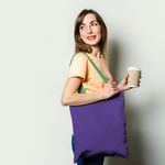 Geanta Handmade Tote Basic, Mulewear, Mov Absolut, 43x37 cm fotografia produsului View 2 S