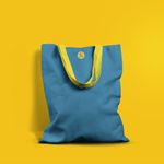 Geanta Handmade Tote Basic, Mulewear, Albastru Marin, 43x37 cm fotografia produsului View 5 S