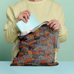 Geanta Handmade Tote Basic, Pisici cu Fructe, Multicolor, 43x37 cm fotografia produsului View 4 S