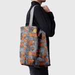 Geanta Handmade Tote Basic, Pisici cu Fructe, Multicolor, 43x37 cm fotografia produsului View 5 S