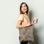 Geanta Handmade Tote Basic, Pisici cu Fructe, Multicolor, 43x37 cm fotografia produsului View 2 S