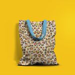 Geanta Handmade Tote Basic, Mulewear, Animal Print Leopard, Multicolor, 43x37 cm fotografia produsului View 4 S