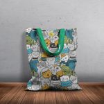 Geanta Handmade Tote Basic, Si Pisicile lucreaza la NASA, Multicolor, 43x37 cm fotografia produsului View 5 S