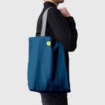 Geanta Handmade Tote Basic, Mulewear, Albastru Intens, 43x37 cm fotografia produsului View 3 S