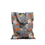 Geanta Handmade Tote Basic, Duminica cu Pisici, Multicolor, 43x37 cm fotografia produsului