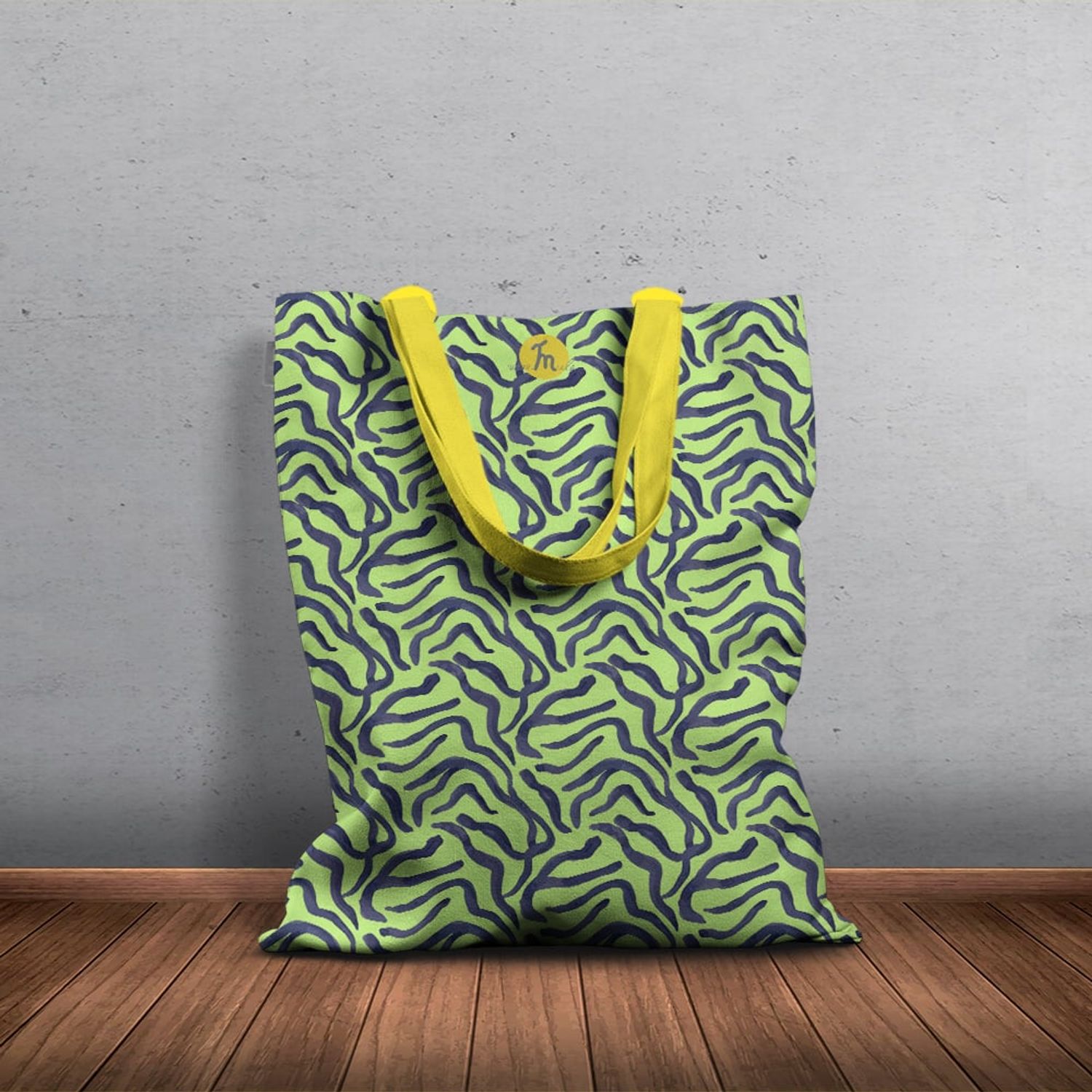 Geanta Handmade Tote Basic, Mulewear, Animal Print Delta Dunarii, Multicolor, 43x37 cm fotografia produsului View 4 L